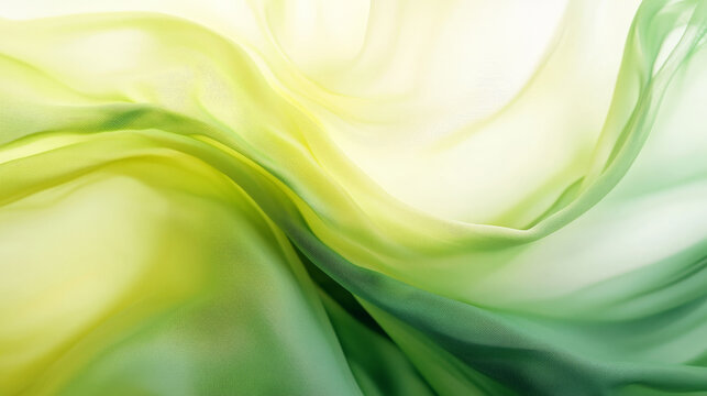Bright, fluid colors of lime green and yellow swirl smoothly around the edges, forming a vibrant, energetic frame with soft curves and gradient transitions.