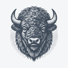 bison vector illustration