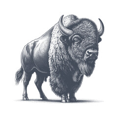 bison vector illustration