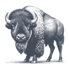 bison vector illustration