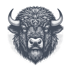 bison vector illustration