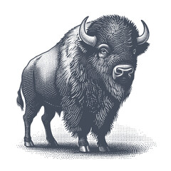 bison vector illustration
