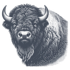 bison vector illustration