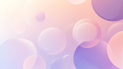 Gradient from light purple to soft pink, with floating translucent circles gently blending into the background, creating a minimalist, abstract design.