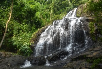 Sa Lad Dai waterfalll in forest at Banna travel location on Thailand