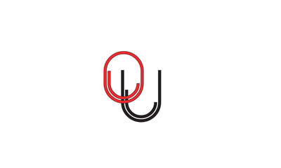 OU, UO, O, U Abstract Letters Logo Monogram