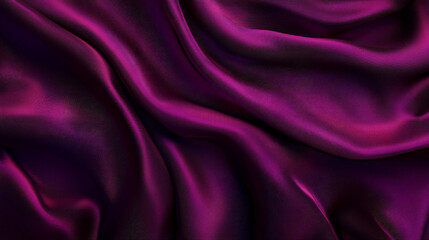 Fototapeta premium Smooth silk fabric in shades of deep maroon and royal purple, folding gently to create an abstract, luxurious background full of depth.