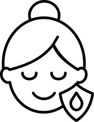 Moisture Protection Face Skincare Icon