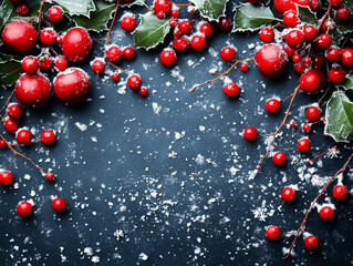 Winter themed background with copy space