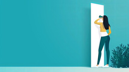 Obraz premium Minimalist search marketing concept illustration with blank creative space for additional design elements or text, representing digital marketing strategies, SEO optimization