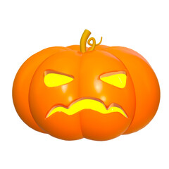 3d isolated cute Halloween pumkin
