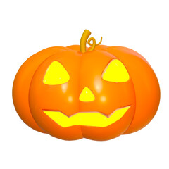 3d isolated cute Halloween pumkin