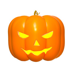 3d isolated cute Halloween pumkin