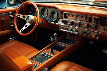 Naklejka premium Transmission Control Console car vehicle control.