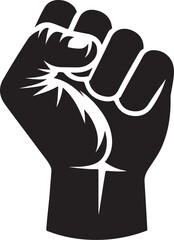 Fisted hand silhouette vector eps