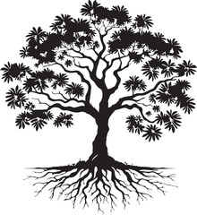 Tree silhouette vector eps