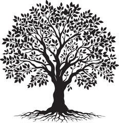 Obraz premium Tree silhouette vector eps