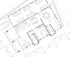 Floor plan designed building on the drawing.
