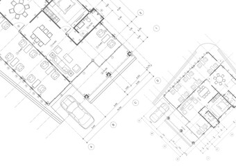 Floor plan designed building on the drawing.