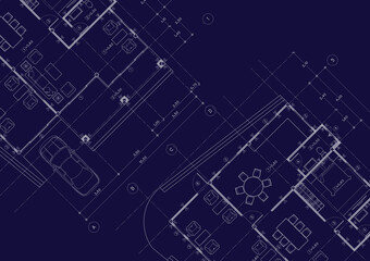 Floor plan designed building on the drawing.