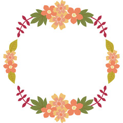 Fototapeta premium frame with flowers and leaves