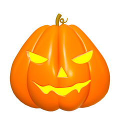 3d isolated cute Halloween pumkin