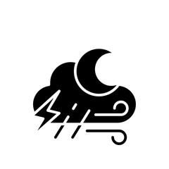 night cloud light windy rain  