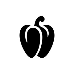 capsicum healthy food vegetable logo vector illustration template design