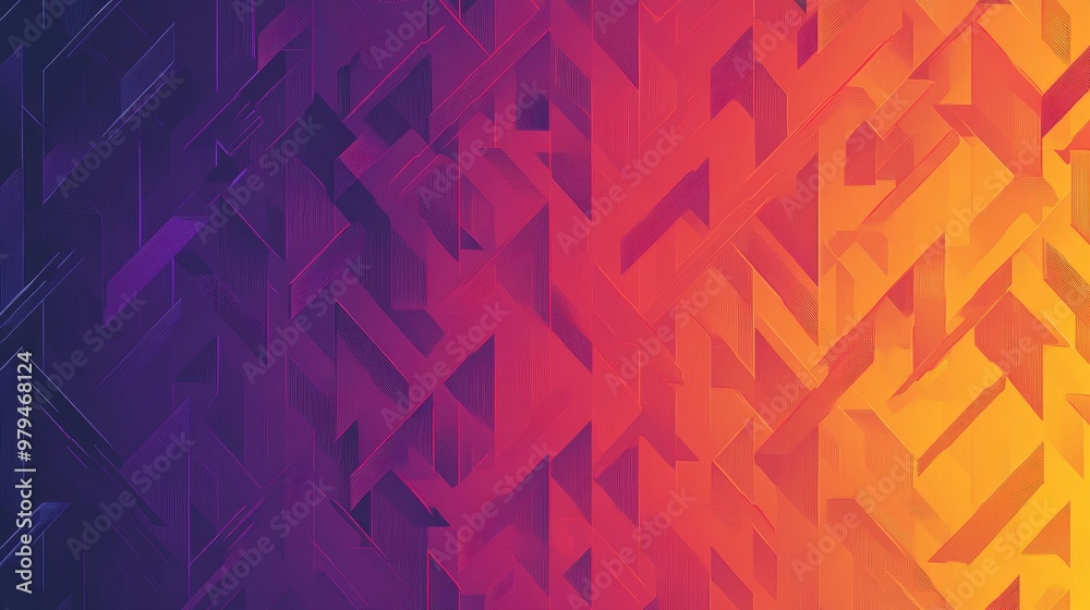 Poster a dynamic pattern of arrows, transitioning from one color to another in a smooth gradient, symbolizi