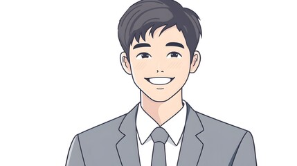 Smiling Middle-Aged Professional Man in Formal Corporate Attire