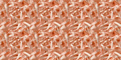 Fototapeta premium shredded paper filler in dusty salmon color with thin, delicate strips