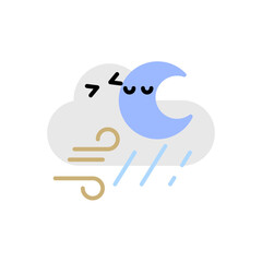 night cloud windy rain  