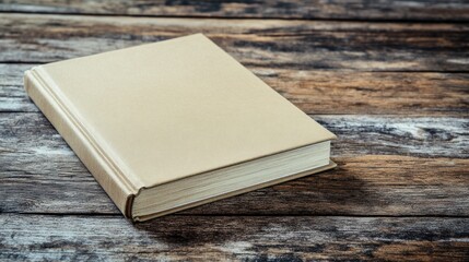 Fototapeta premium Closed Book On Wooden Surface