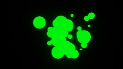 Neon Light Wave on Black Background