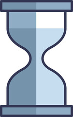 A minimalist hourglass icon symbolizing the passage of time and deadlines.