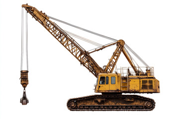 Isolated style image of a crane truck