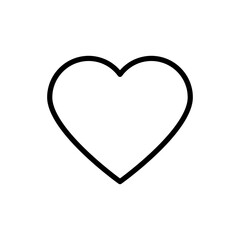 Heart shape icon. Like symbol