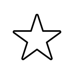 Star icon. Outline star symbol