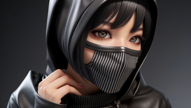 hief, mask, woman, person