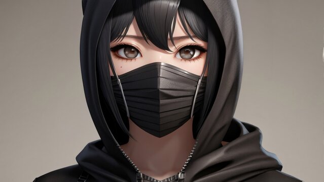 hief, mask, woman, person