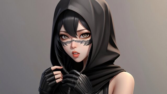 hief, mask, woman, person