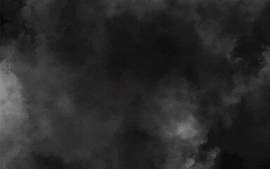 Abstract black and white realistic smoke clouds with shadow overlay effect background. Mystery dark background with spooky white light and fog. Vector illustration of smoky mist toxic vapor on floor.