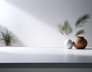 Clean white minimalist background with depth of field for a sleek and modern design