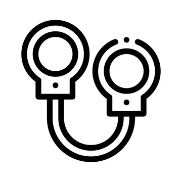 black outline handcuffs icon clip art preview