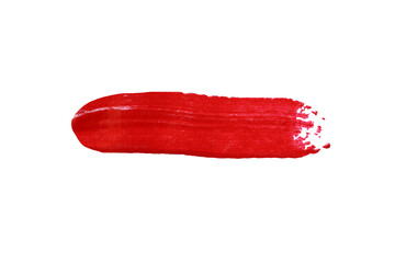 Red brush isolated with transparent image.