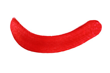 Red brush isolated with transparent image.