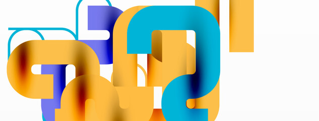 Abstract background curvy lines, minimal geometric design template