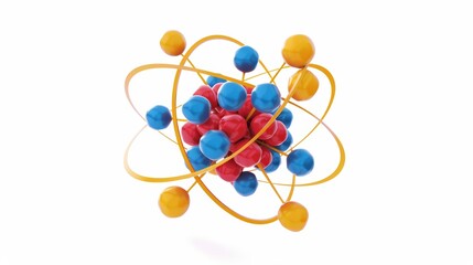 Colorful 3D Molecular Structure Representing Scientific Innovation and Discovery