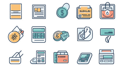 Payment wallet line icons. Set of Accept money transfer, Pay with Phone and Credit card by mail icons. Online payment, Dollar exchange and Fast money send. Private pay, Cash and Wallet. Vector
