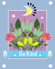 Floral wall art vector,Wildflower Botanical Poster,Collection of hand drawn with various colors,for decoration,interior,wallpaper,poster,background,banner.